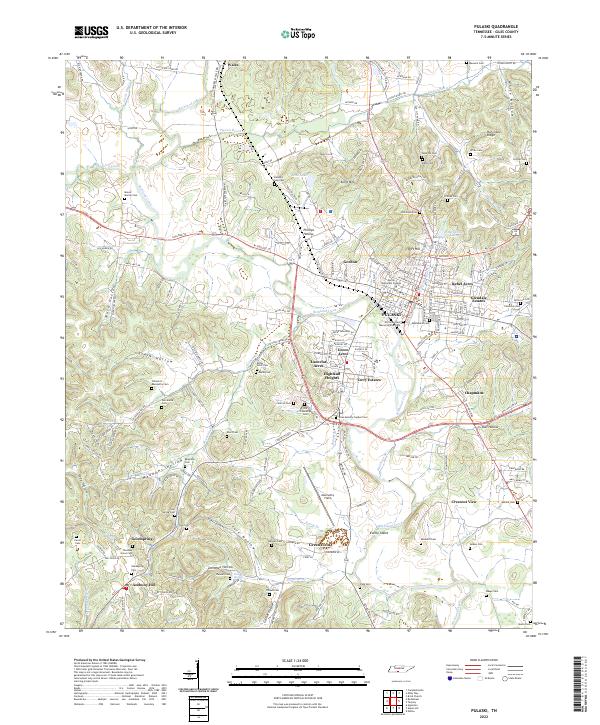 Pulaski, TN — USGS 7.5-minute topo (2022)