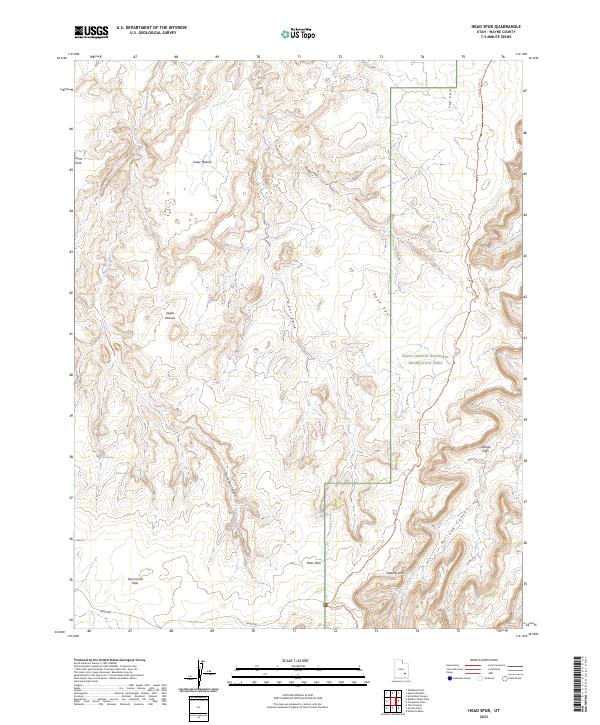 Head Spur, UT — USGS 7.5-minute topo (2023)