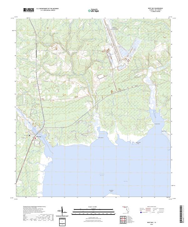 West Bay, FL — USGS 7.5-minute topo (2024)