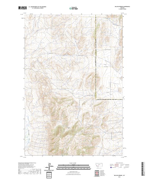 Willow Springs, MT — USGS 7.5-minute topo (2024)