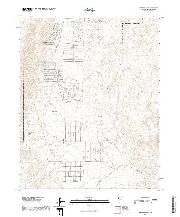Meadview South, AZ — USGS 7.5-minute topo (2021)