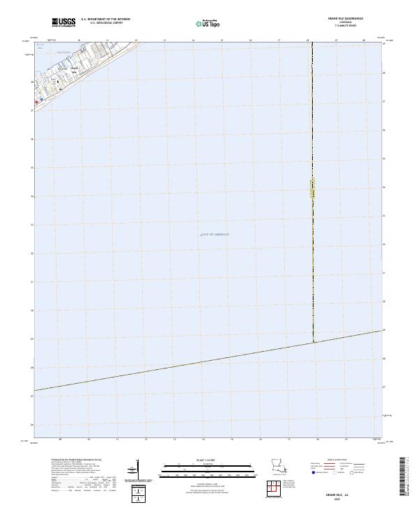 Grand Isle, LA — USGS 7.5-minute topo (2025)