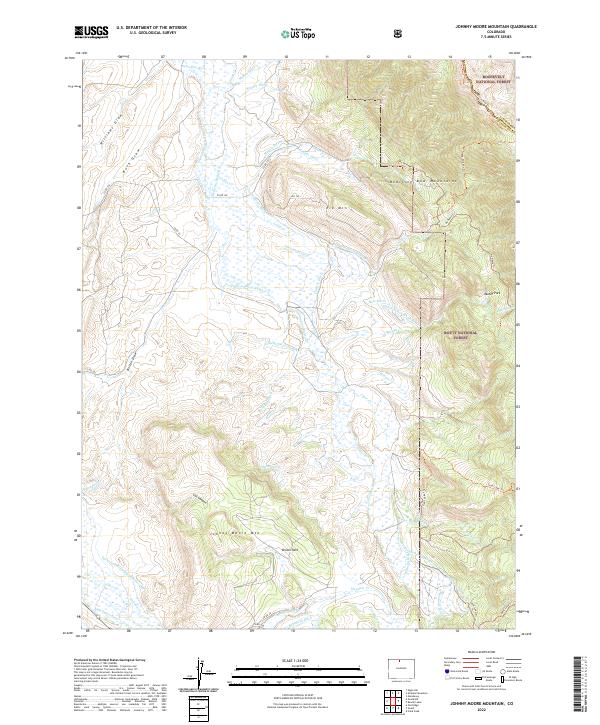 Johnny Moore Mountain, CO — USGS 7.5-minute topo (2022)