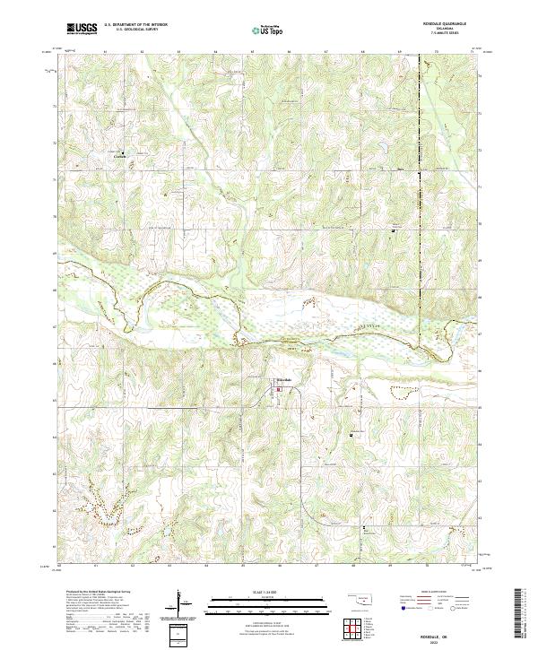 Rosedale, OK — USGS 7.5-minute topo (2022)