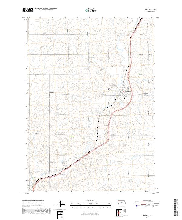 Hospers, IA — USGS 7.5-minute topo (2022)