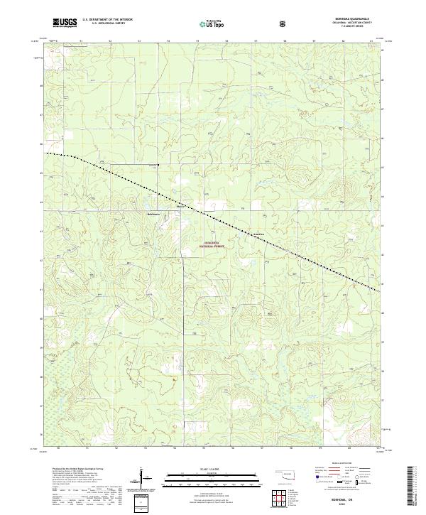 Bokhoma, OK — USGS 7.5-minute topo (2022)