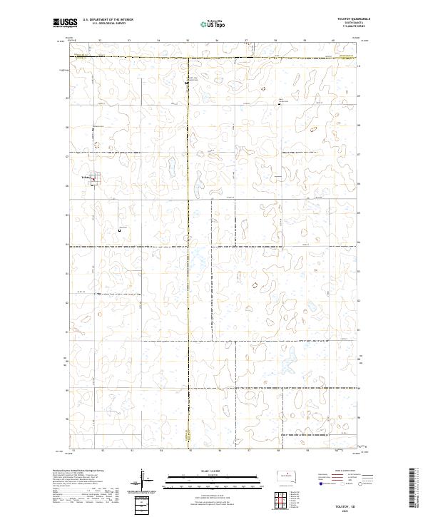 Tolstoy, SD — USGS 7.5-minute topo (2021)