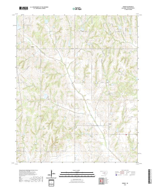 Criner, OK — USGS 7.5-minute topo (2022)