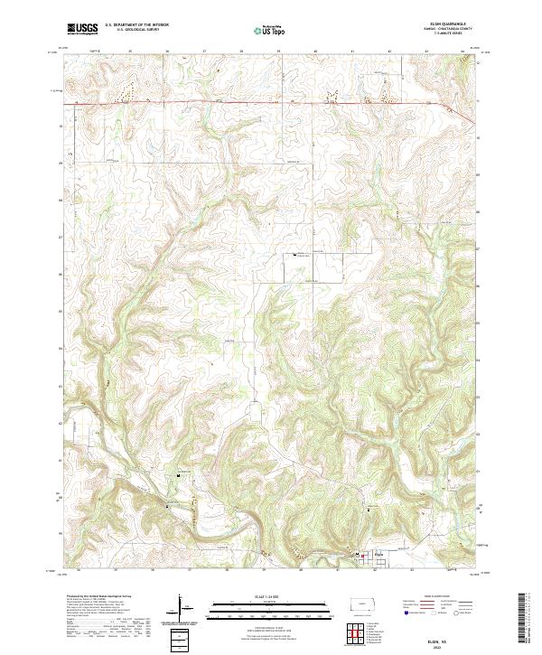 Elgin, KS — USGS 7.5-minute topo (2022)