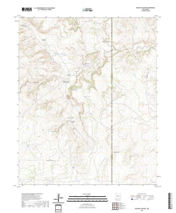 Pinavete Canyon, NM — USGS 7.5-minute topo (2023)