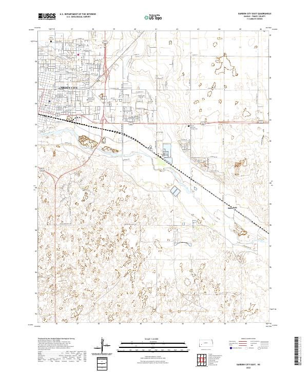 Garden City East, KS — USGS 7.5-minute topo (2022)