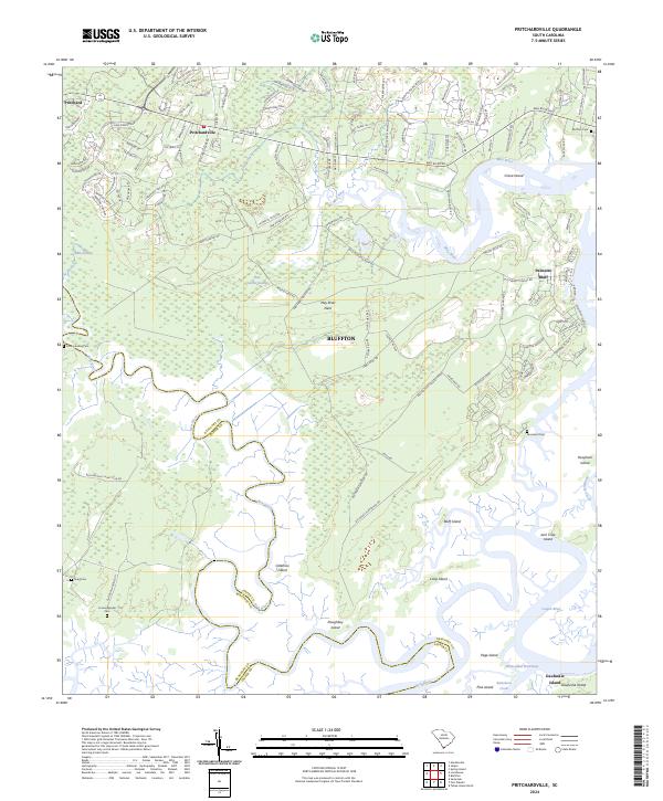 Pritchardville, SC — USGS 7.5-minute topo (2024)