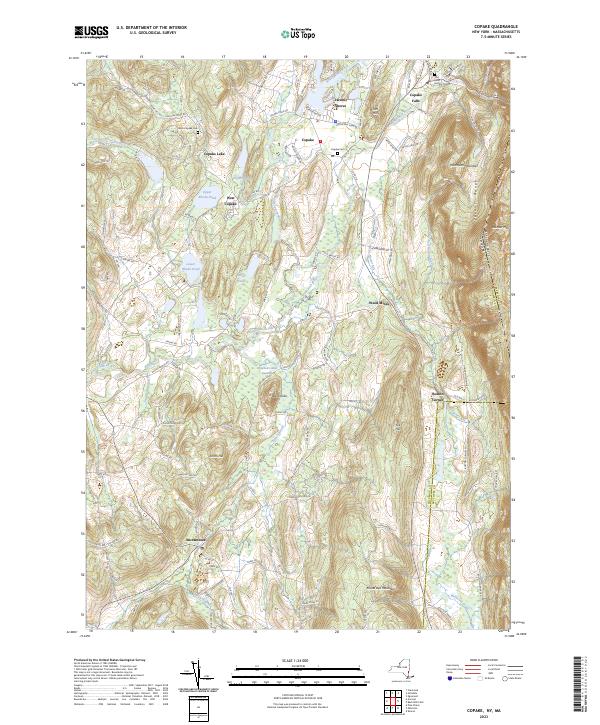 Copake, NY-MA — USGS 7.5-minute topo (2023)