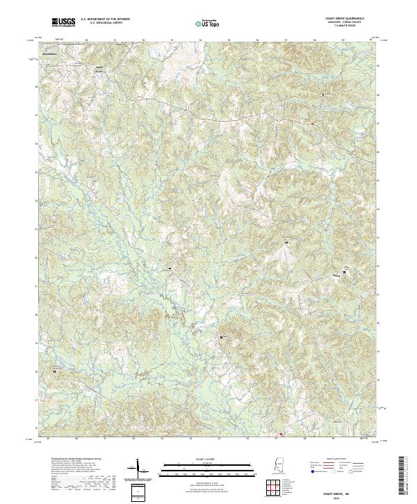 Shady Grove, MS — USGS 7.5-minute topo (2024)