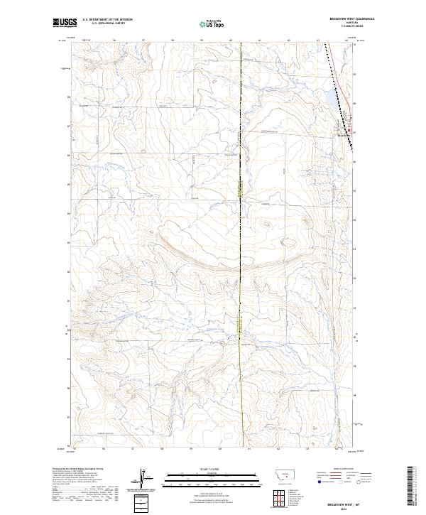 Broadview West, MT — USGS 7.5-minute topo (2024)