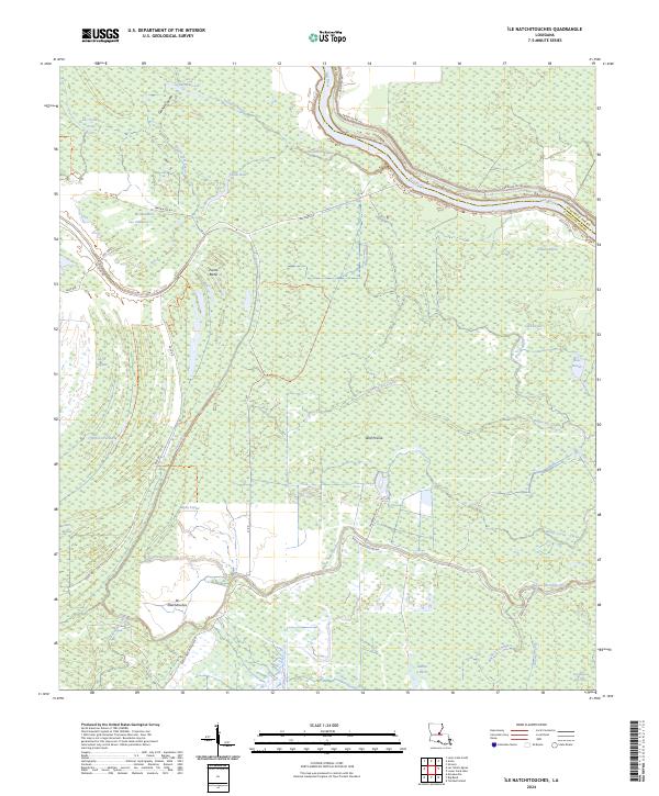 Ile Natchitoches, LA — USGS 7.5-minute topo (2024)