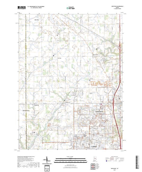 Westfield, IN — USGS 7.5-minute topo (2022)