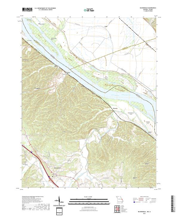 Bloomsdale, MO-IL — USGS 7.5-minute topo (2021)