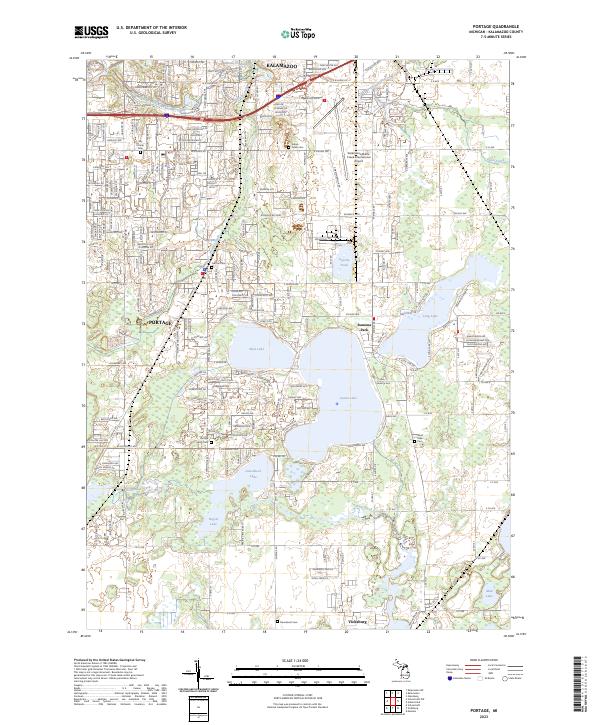 Portage, MI — USGS 7.5-minute topo (2023)