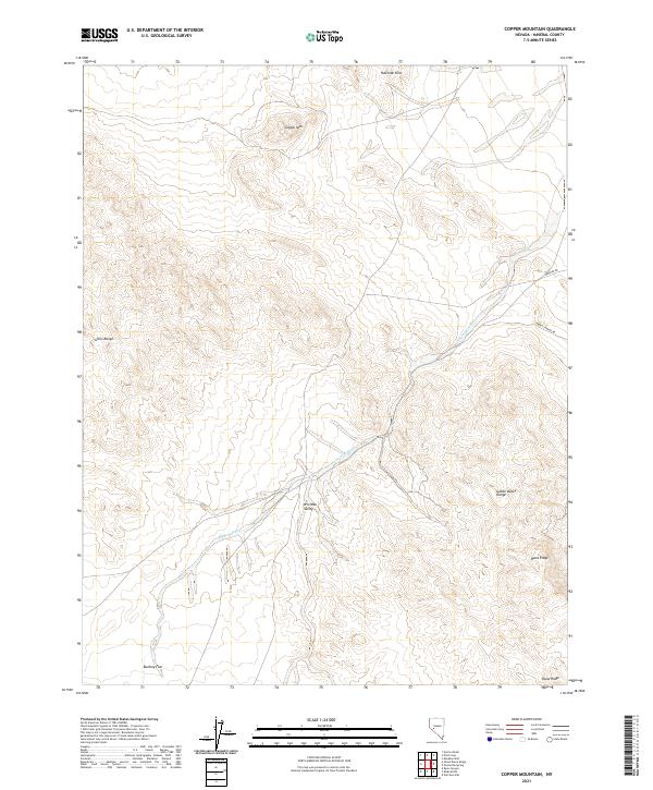 Copper Mountain, NV — USGS 7.5-minute topo (2021)