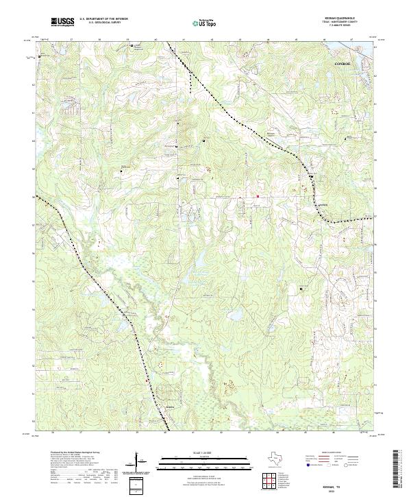 Keenan, TX — USGS 7.5-minute topo (2022)