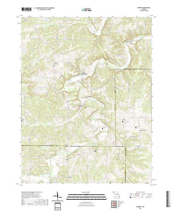 Redbird, MO — USGS 7.5-minute topo (2021)