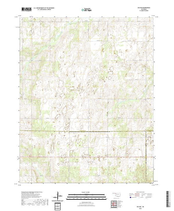 Vici NW, OK — USGS 7.5-minute topo (2022)