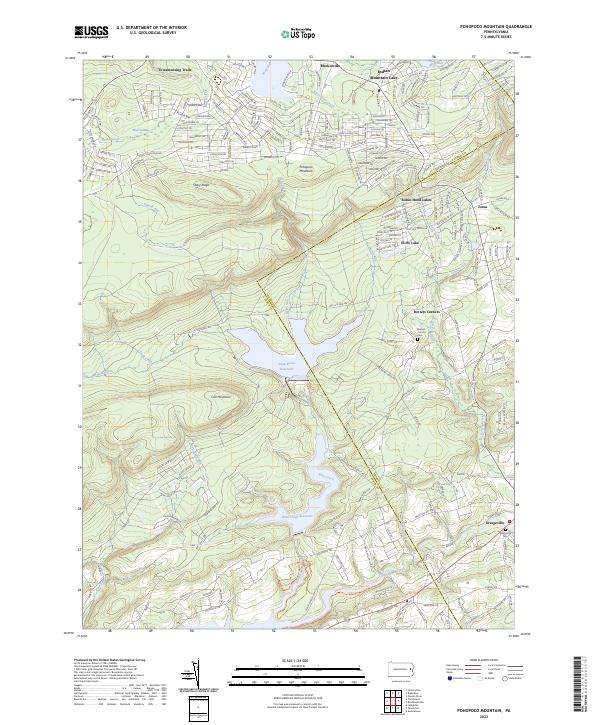 Pohopoco Mountain, PA — USGS 7.5-minute topo (2023)