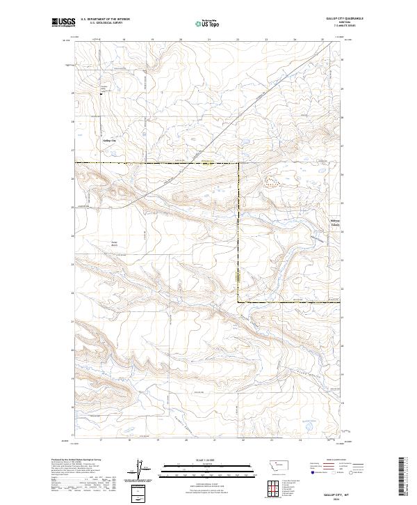 Gallup City, MT — USGS 7.5-minute topo (2024)
