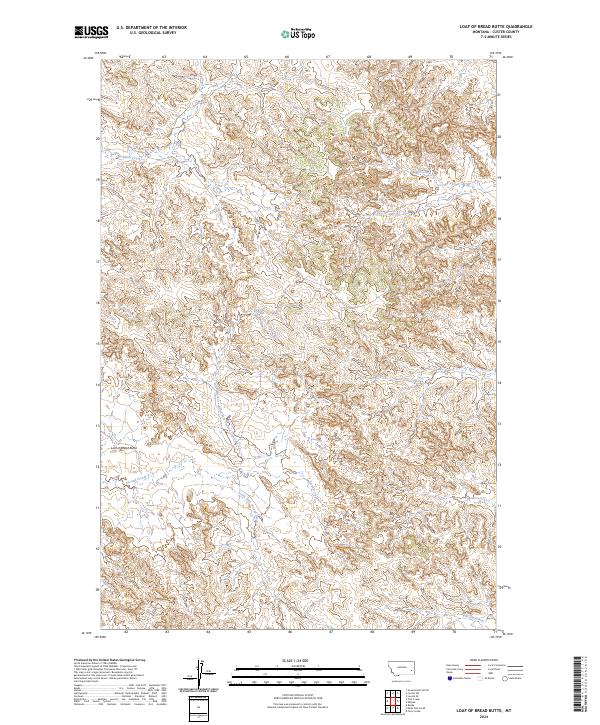 Loaf of Bread Butte, MT — USGS 7.5-minute topo (2024)
