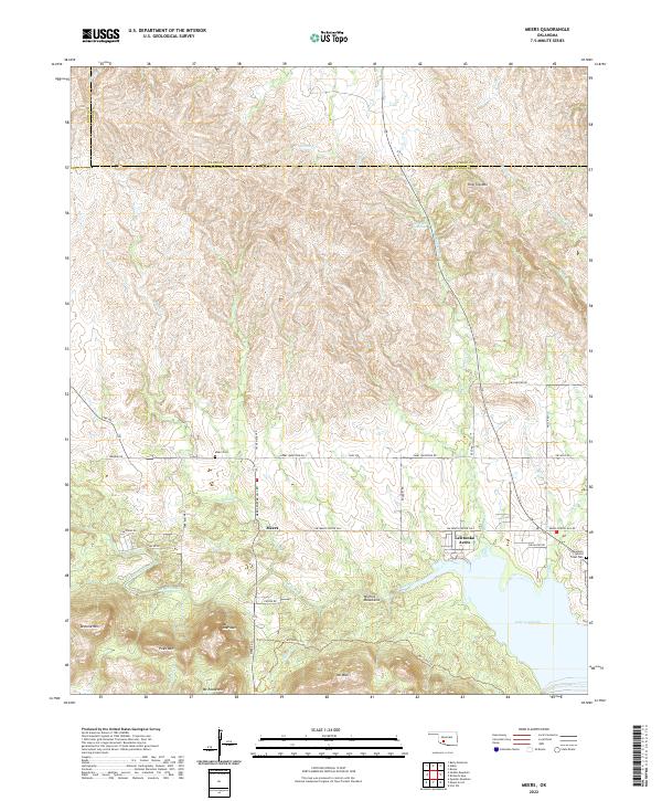 Meers, OK — USGS 7.5-minute topo (2022)