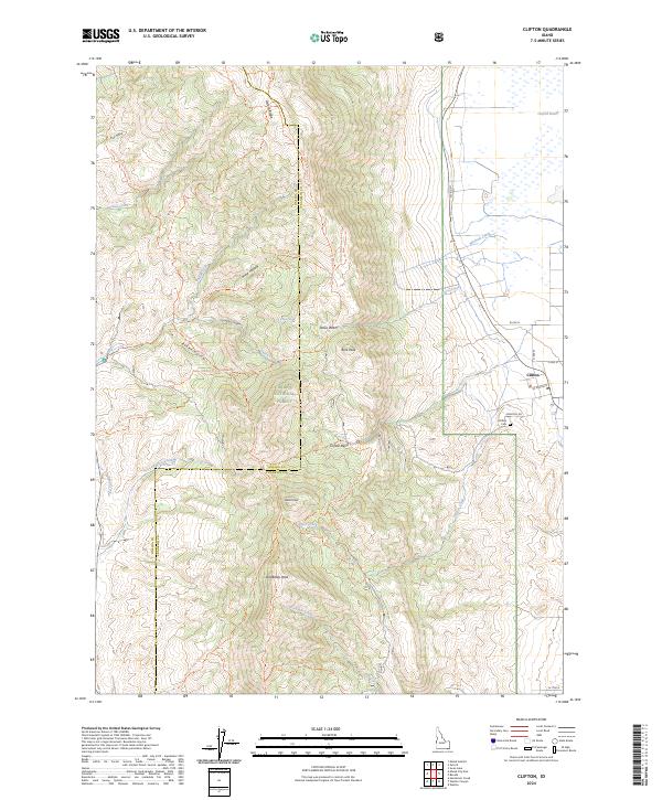 Clifton, ID — USGS 7.5-minute topo (2024)