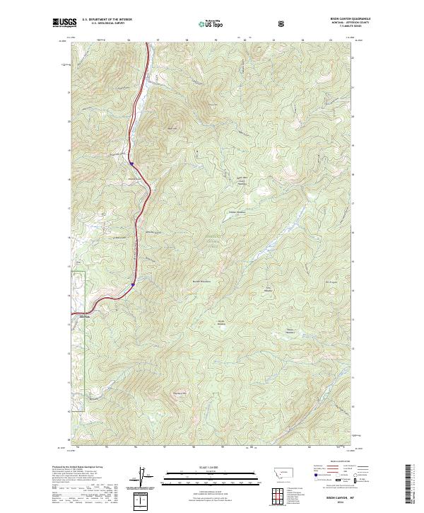 Bison Canyon, MT — USGS 7.5-minute topo (2024)
