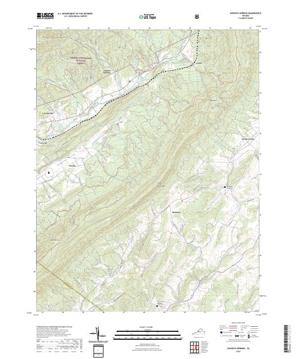 Augusta Springs, VA — USGS 7.5-minute topo (2022)