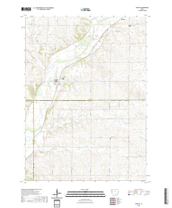 Washta, IA — USGS 7.5-minute topo (2022)