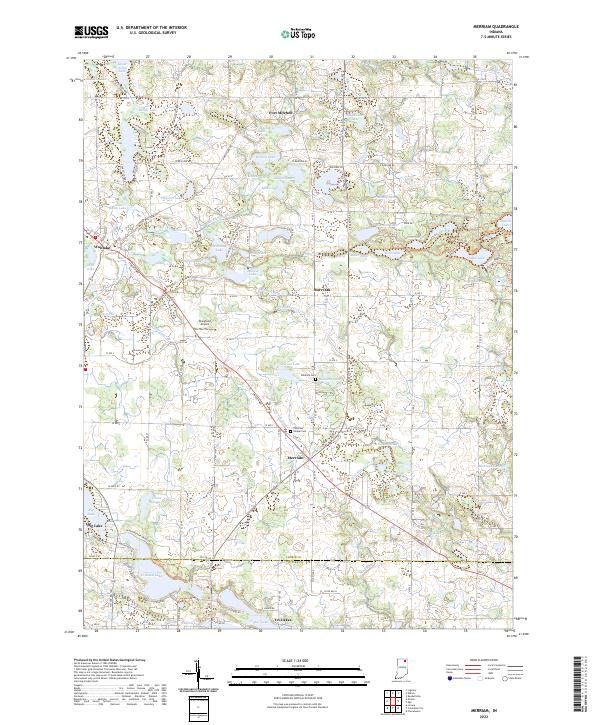 Merriam, IN — USGS 7.5-minute topo (2022)