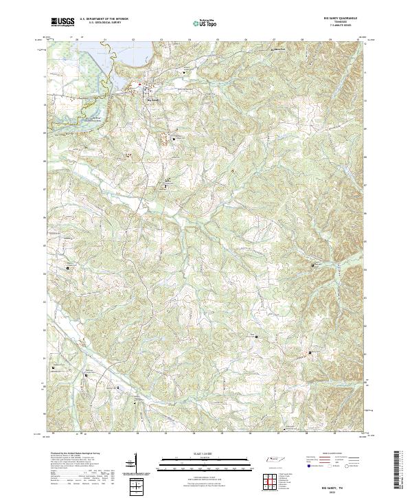 Big Sandy, TN — USGS 7.5-minute topo (2022)