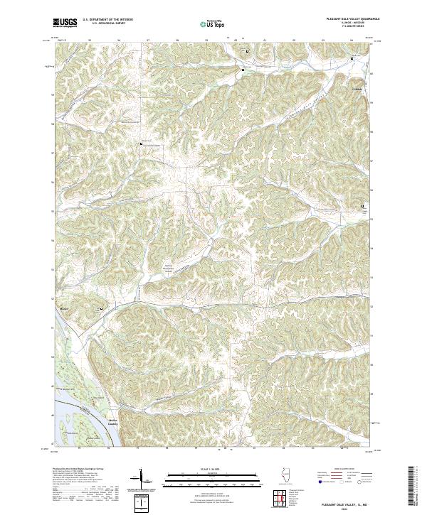 Pleasant Dale Valley, IL-MO — USGS 7.5-minute topo (2024)
