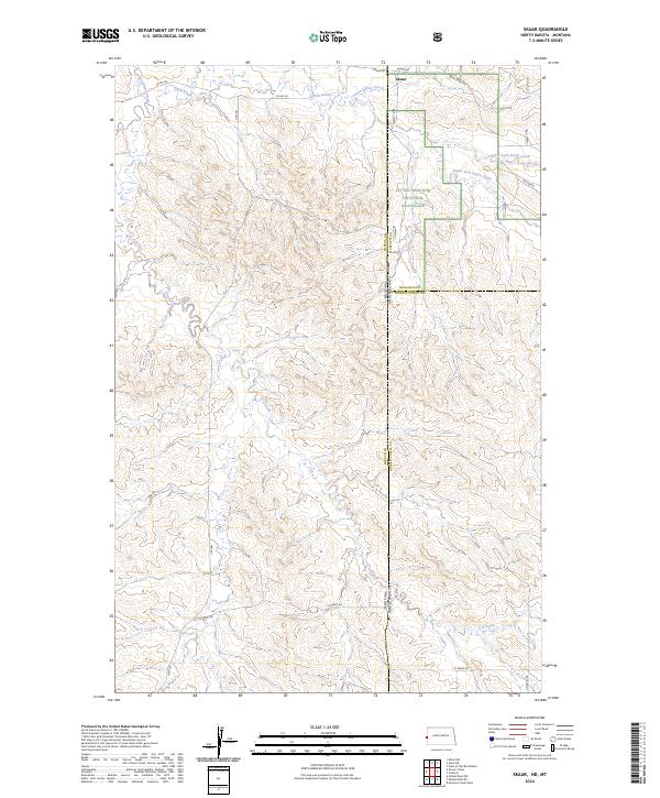 Skaar, ND-MT — USGS 7.5-minute topo (2024)