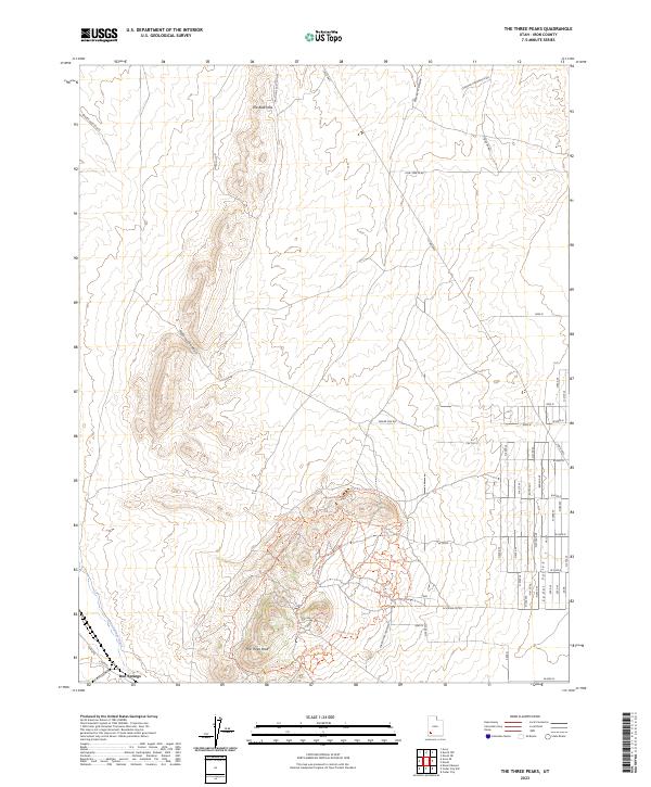 The Three Peaks, UT — USGS 7.5-minute topo (2023)