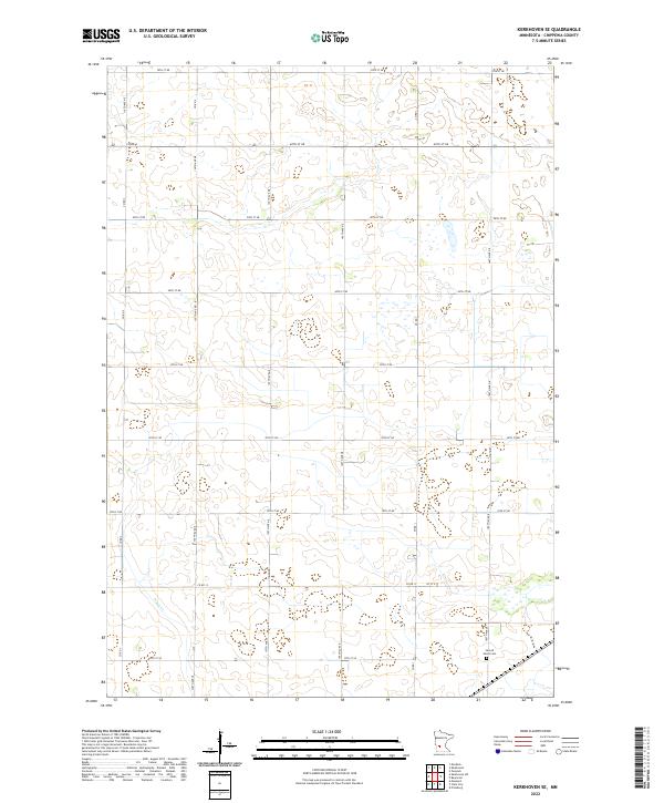 Kerkhoven SE, MN — USGS 7.5-minute topo (2022)