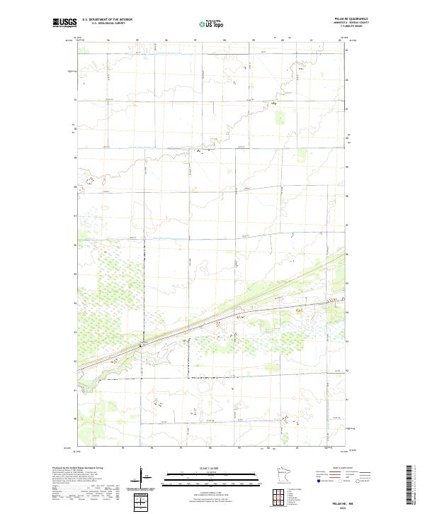 Pelan NE, MN — USGS 7.5-minute topo (2022)