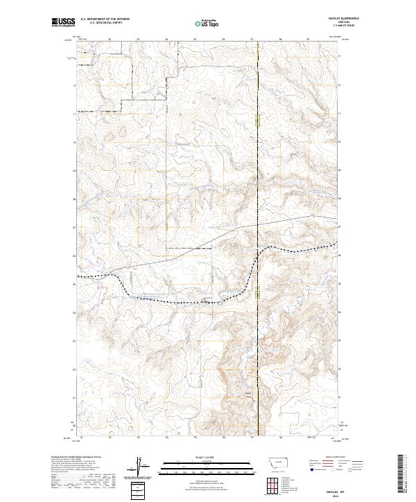 Navajo, MT — USGS 7.5-minute topo (2024)