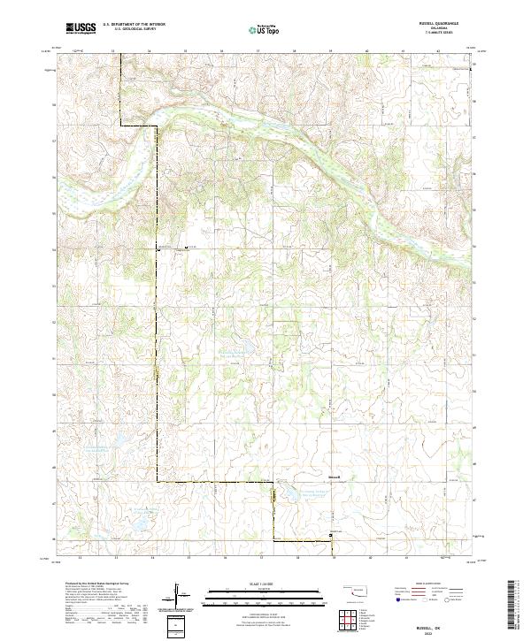 Russell, OK — USGS 7.5-minute topo (2022)