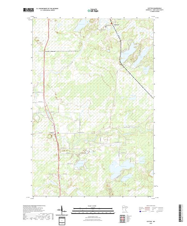 Cotton, MN — USGS 7.5-minute topo (2022)