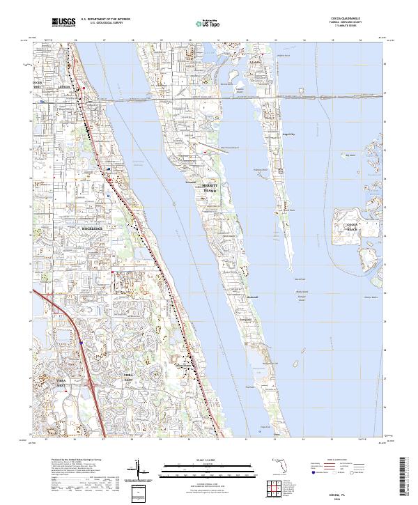 Cocoa, FL — USGS 7.5-minute topo (2024)