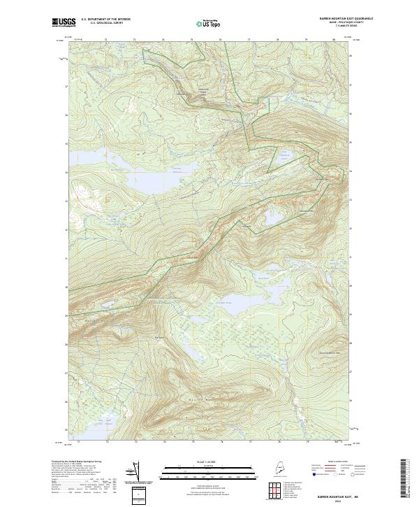 Barren Mountain East, ME — USGS 7.5-minute topo (2024)