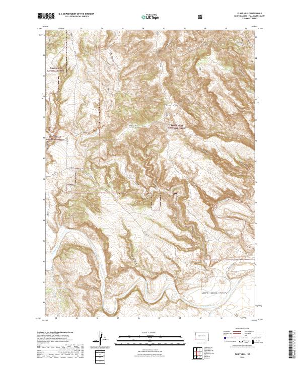 Flint Hill, SD — USGS 7.5-minute topo (2021)