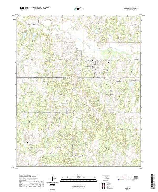Velma, OK — USGS 7.5-minute topo (2022)