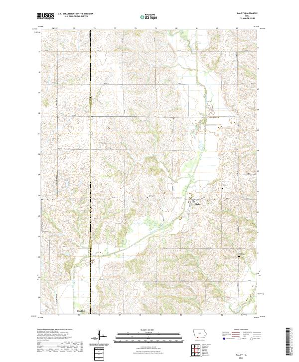 Maloy, IA — USGS 7.5-minute topo (2022)